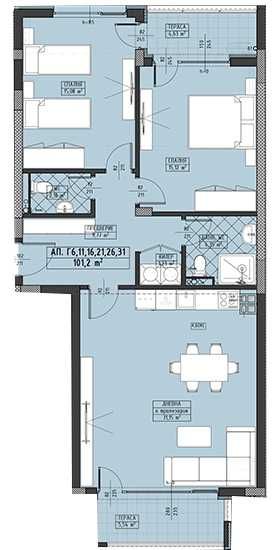 Тристаен апартамент в Пловдив, Христо Смирненски - 116 кв.м за 955 €/кв.м - Снимка #1
