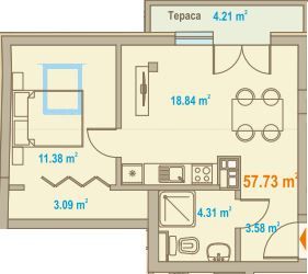 Двустаен апартамент в София, Зона Б-19 - 80 кв.м за 1243 €/кв.м - Снимка #1