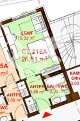Едностаен апартамент в Бургас, Сарафово - 26 кв.м за 1616 €/кв.м - Снимка #1