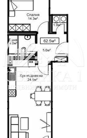 Двустаен апартамент в София, Красно село - 88 кв.м за 2591 €/кв.м - Снимка #1