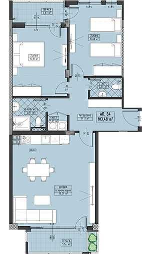 Тристаен апартамент в Пловдив, Христо Смирненски - 119 кв.м за 1052 €/кв.м - Снимка #1