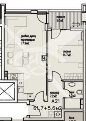 Двустаен апартамент в Бургас, Сарафово - 78 кв.м за 648 €/кв.м - Снимка #1