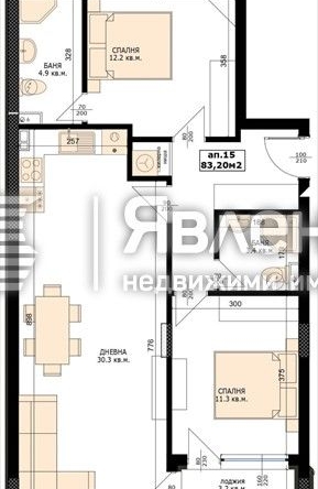 Тристаен апартамент в Варна, Младост 1 - 94 кв.м за 1862 €/кв.м - Снимка #1