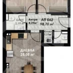 Тристаен апартамент в Пловдив, Кършияка - 114 кв.м за 857 €/кв.м - Снимка #1