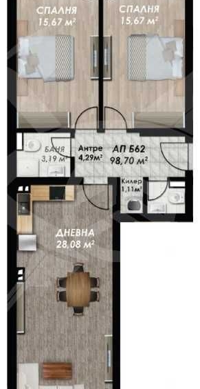 Тристаен апартамент в Пловдив, Кършияка - 114 кв.м за 857 €/кв.м - Снимка #1