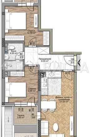 Тристаен апартамент в София, Овча купел - 90 кв.м за 2019 €/кв.м - Снимка #1