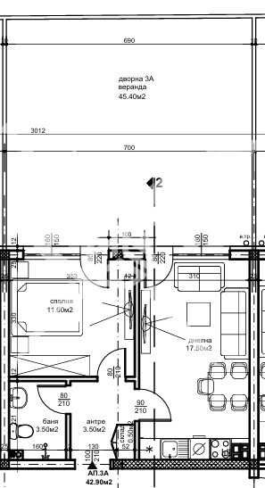 Двустаен апартамент в Пловдив, Беломорски - 49 кв.м за 1596 €/кв.м - Снимка #1