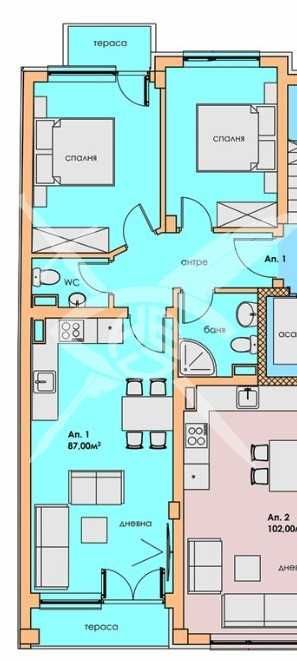 Тристаен апартамент в Пловдив, Съдийски - 87 кв.м за 806 €/кв.м - Снимка #1
