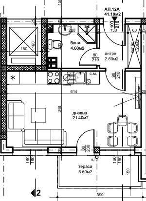 Едностаен апартамент в Пловдив, Кючук Париж - 46 кв.м за 1177 €/кв.м - Снимка #1