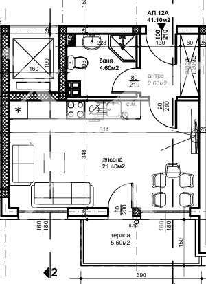 Едностаен апартамент в Пловдив, Остромила - 47 кв.м за 1152 €/кв.м - Снимка #1
