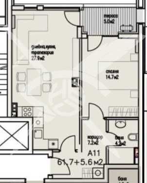 Двустаен апартамент в Бургас, Сарафово - 78 кв.м за 644 €/кв.м - Снимка #1