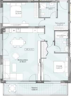 Тристаен апартамент в Пловдив, Остромила - 140 кв.м за 1125 €/кв.м - Снимка #1