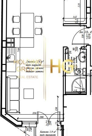 Едностаен апартамент в Варна, Операта - 53 кв.м за 2996 €/кв.м - Снимка #1