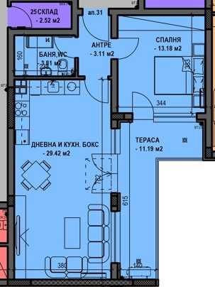 Двустаен апартамент в Пловдив, Остромила - 80 кв.м за 865 €/кв.м - Снимка #1