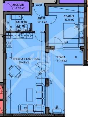 Тристаен апартамент в Пловдив, Остромила - 80 кв.м за 920 €/кв.м - Снимка #1