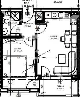 Двустаен апартамент в Пловдив, Южен - 60 кв.м за 1124 €/кв.м - Снимка #1