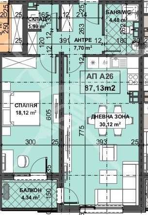 Двустаен апартамент в Пловдив, Остромила - 87 кв.м за 1102 €/кв.м - Снимка #1