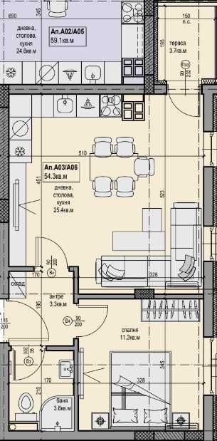 Двустаен апартамент в Пловдив, Прослав - 64 кв.м за 1250 €/кв.м - Снимка #1