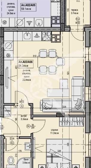 Двустаен апартамент в Пловдив, Прослав - 64 кв.м за 1250 €/кв.м - Снимка #1