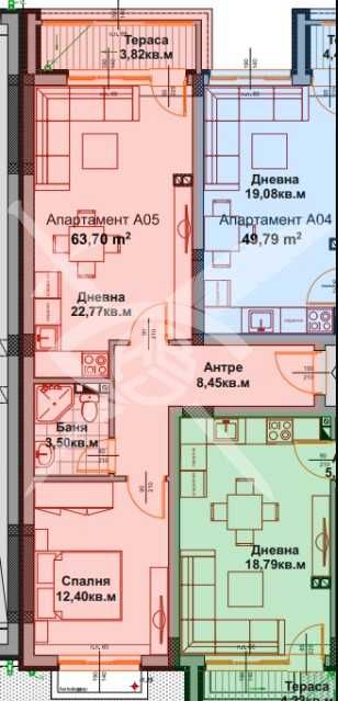 Двустаен апартамент в Айтос - 63 кв.м за 1022 €/кв.м - Снимка #1
