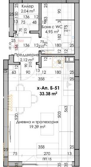 Едностаен апартамент в Пловдив, Кючук Париж - 40 кв.м за 562 €/кв.м - Снимка #1