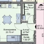 Едностаен апартамент в Перник, Център - 44 кв.м за 847 €/кв.м - Снимка #1