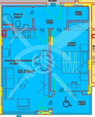 Двустаен апартамент в Бургас, Меден рудник - зона А - 62 кв.м за 543 €/кв.м - Снимка #1