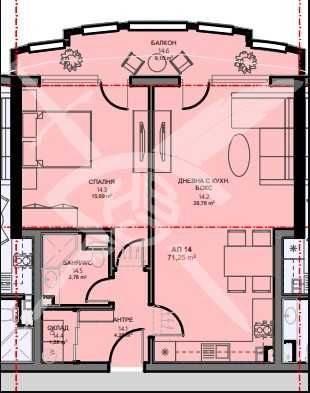 Двустаен апартамент в Поморие - 71 кв.м за 2249 €/кв.м - Снимка #1