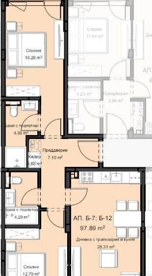 Тристаен апартамент в Пловдив, Остромила - 98 кв.м за 537 €/кв.м - Снимка #1