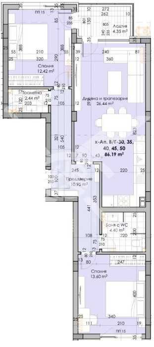 Тристаен апартамент в Пловдив, Кючук Париж - 103 кв.м за 763 €/кв.м - Снимка #1