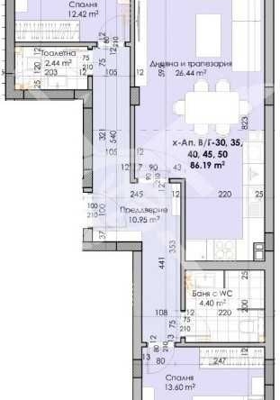 Тристаен апартамент в Пловдив, Христо Смирненски - 103 кв.м за 763 €/кв.м - Снимка #1