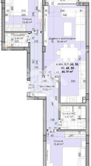 Тристаен апартамент в Пловдив, Кючук Париж - 103 кв.м за 389 €/кв.м - Снимка #1