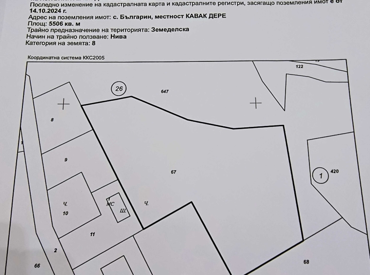Земеделски имот в с. Българин, Област Хасково -  кв.м за 5100 €/дка - Снимка #1
