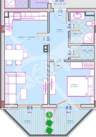 Двустаен апартамент в Бургас, Сарафово - 60 кв.м за 1338 €/кв.м - Снимка #1