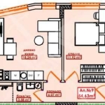 Двустаен апартамент в Бургас, Меден рудник - зона А - 55 кв.м за 456 €/кв.м - Снимка #1