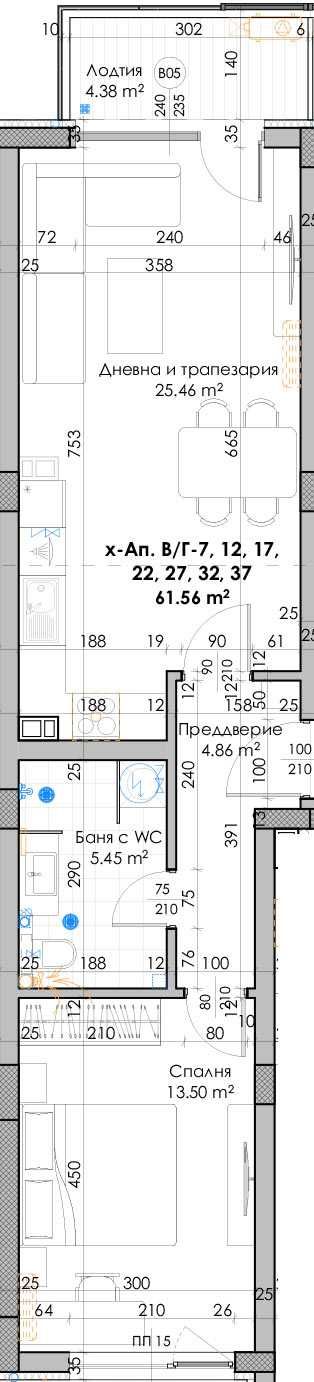 Двустаен апартамент в Пловдив, Южен - 76 кв.м за 950 €/кв.м - Снимка #1