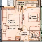 Двустаен апартамент в Айтос - 49 кв.м за 1030 €/кв.м - Снимка #1