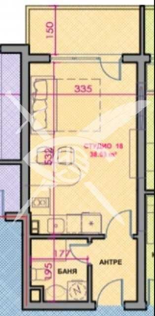 Едностаен апартамент в Поморие - 38 кв.м за 1369 €/кв.м - Снимка #1