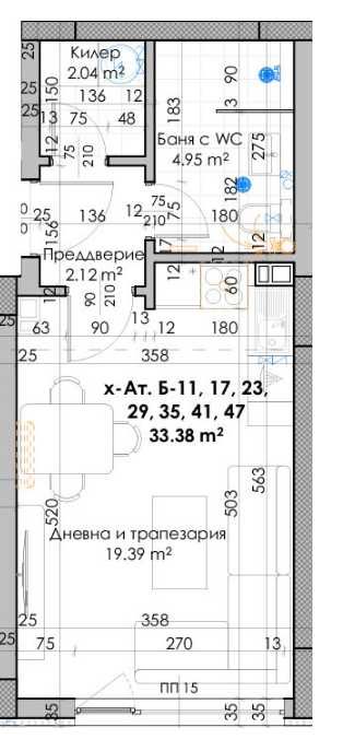Едностаен апартамент в Пловдив, Кючук Париж - 40 кв.м за 532 €/кв.м - Снимка #1
