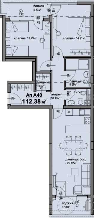 Тристаен апартамент в София, Люлин 5 - 112 кв.м за 1556 €/кв.м - Снимка #1