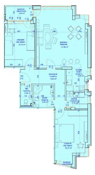 Тристаен апартамент в Пловдив, Кючук Париж - 112 кв.м за 854 €/кв.м - Снимка #1