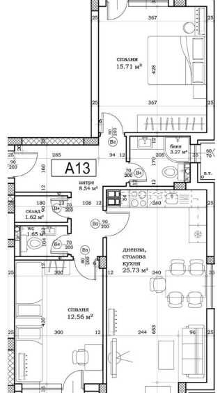 Тристаен апартамент в Пловдив, Остромила - 103 кв.м за 1204 €/кв.м - Снимка #1
