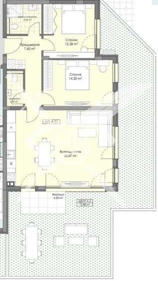 Тристаен апартамент в Пловдив, Остромила - 106 кв.м за 1503 €/кв.м - Снимка #1