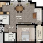 Двустаен апартамент в Пловдив, Център - 87 кв.м за 1204 €/кв.м - Снимка #1