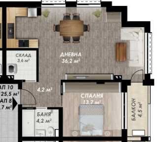 Двустаен апартамент в Пловдив, Център - 87 кв.м за 1204 €/кв.м - Снимка #1