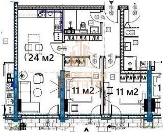 Тристаен апартамент в Варна, Изгрев - 81 кв.м за 1235 €/кв.м - Снимка #1