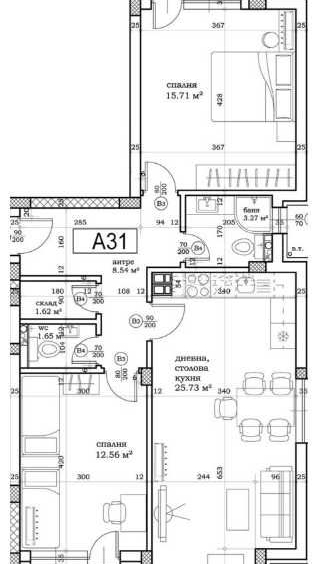 Тристаен апартамент в Пловдив, Остромила - 103 кв.м за 1200 €/кв.м - Снимка #1