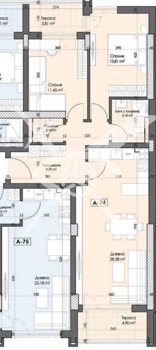 Тристаен апартамент в Пловдив, Кършияка - 113 кв.м за 1194 €/кв.м - Снимка #1