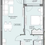 Двустаен апартамент в Пловдив, Остромила - 62 кв.м за 1476 €/кв.м - Снимка #1