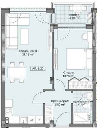 Двустаен апартамент в Пловдив, Остромила - 62 кв.м за 1476 €/кв.м - Снимка #1
